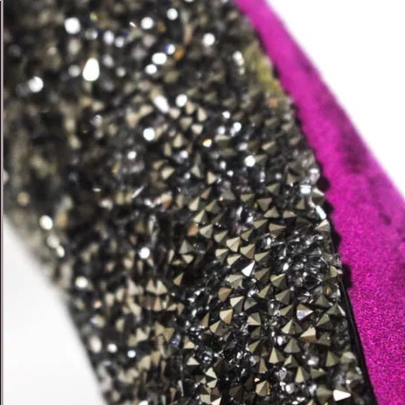 🔥🔥SOLD 🔥🔥LANVIN SATIN platform stoned bottom - Picture 6 of 6